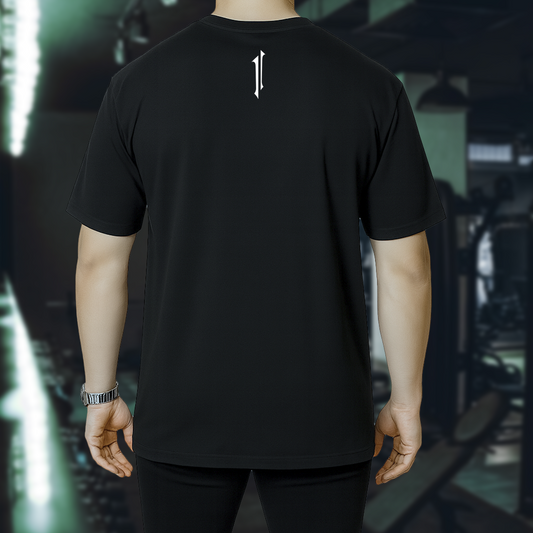 Polera oversize abstracto manga corta