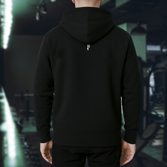 Poleron negro oversize abstracto