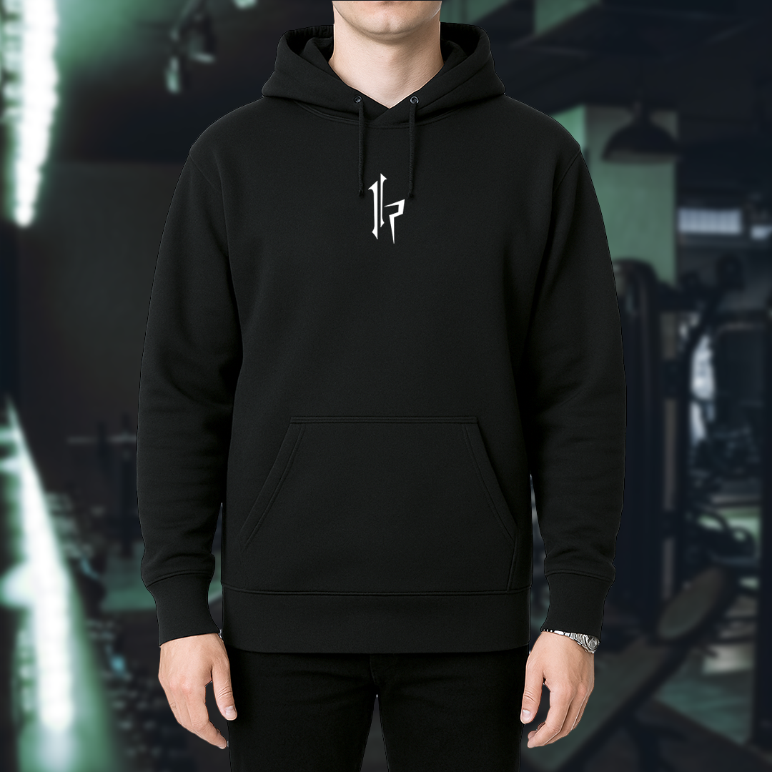 Poleron negro oversize abstracto