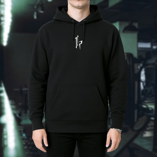 Poleron negro oversize abstracto