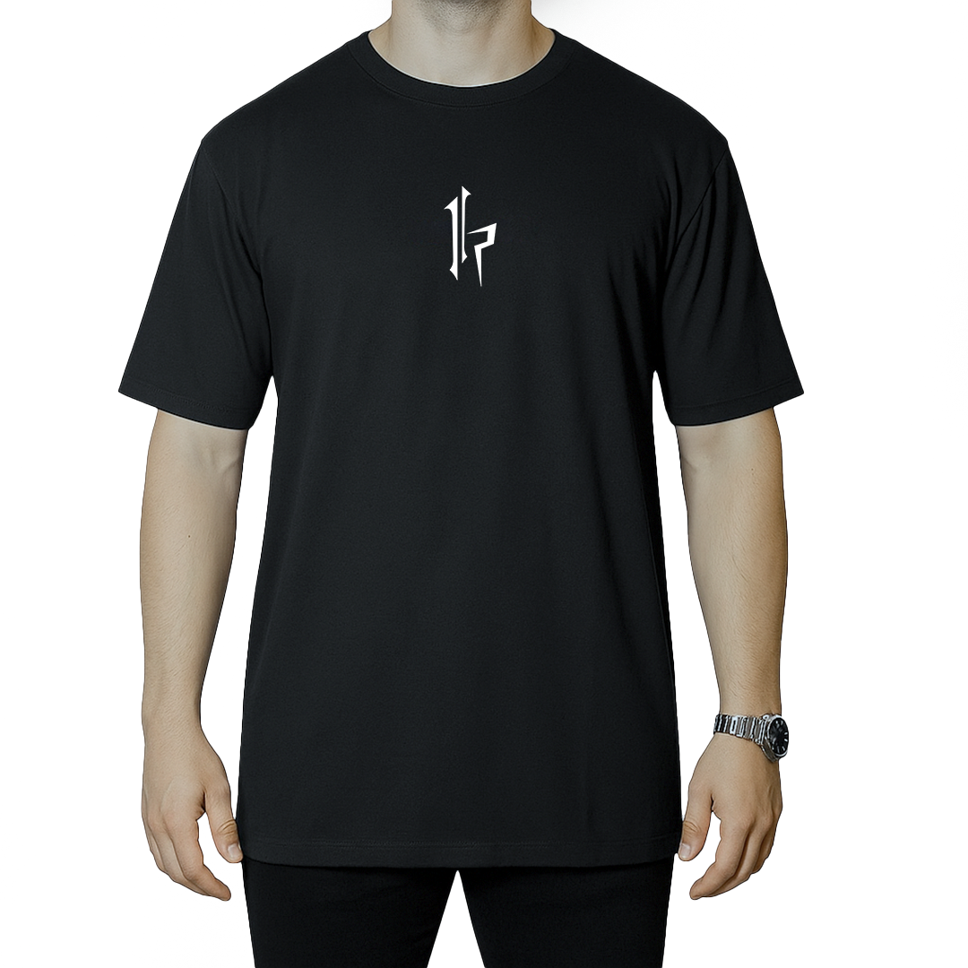 Polera oversize abstracto manga corta