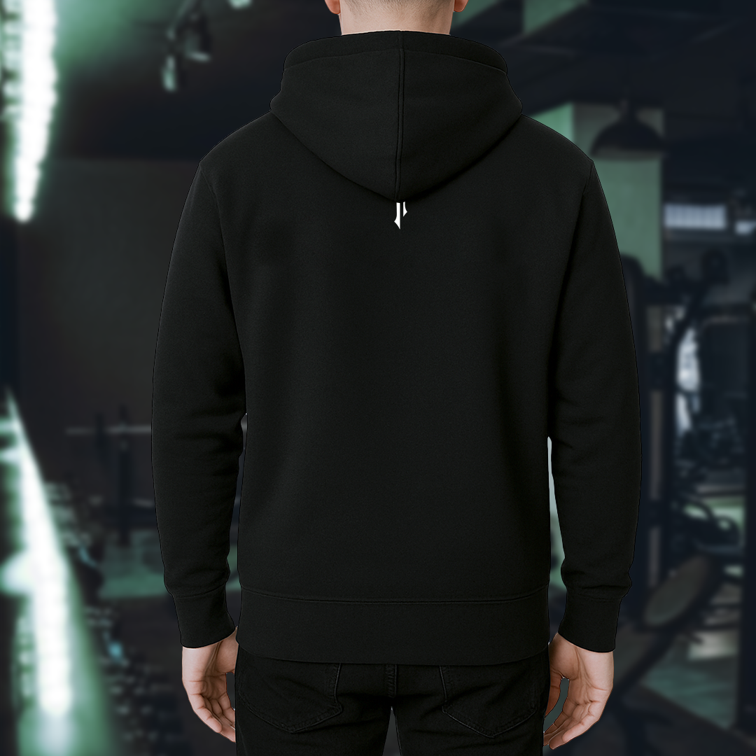 Poleron negro oversize abstracto