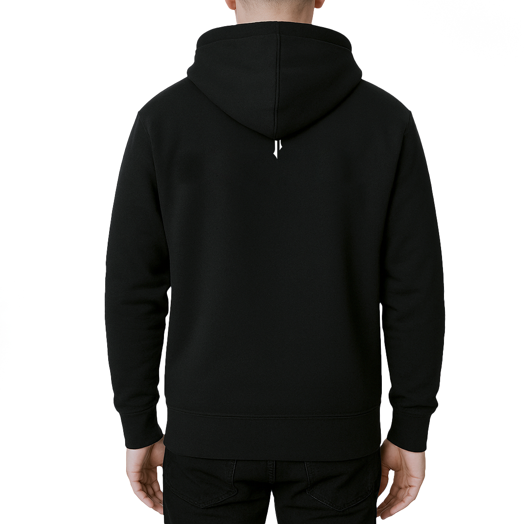 Poleron negro oversize abstracto